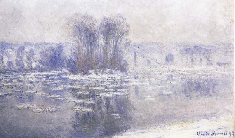 Floes at Bennecourt, Claude Monet